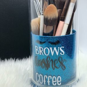 Turquoise Makeup Brush Holder